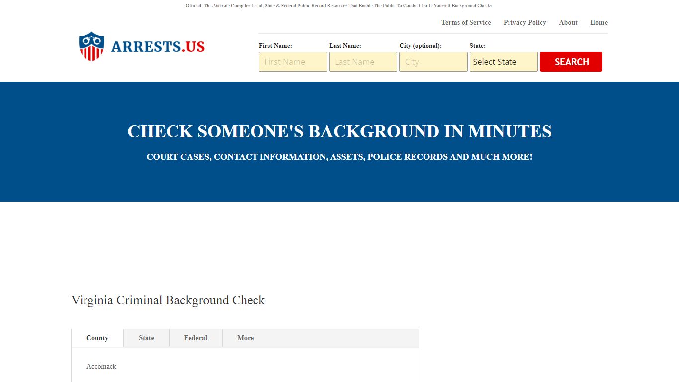 Free Virginia Background Check - Arrests, Criminal Court Case Records ...